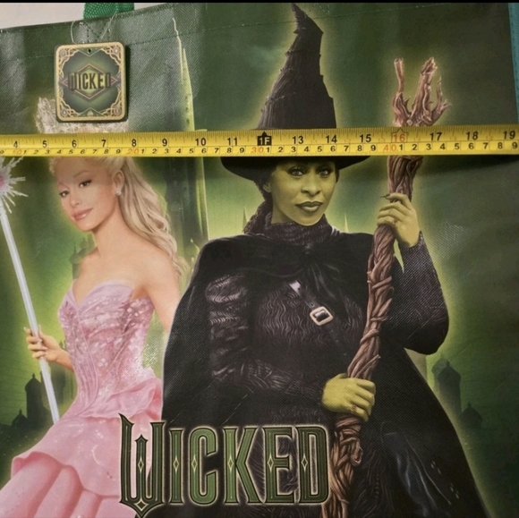 NWT Wicked Reusable Tote Bag Glinda & Elphaba  Souvenir Pink & Green collectors - Picture 6 of 7